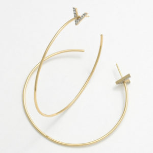 Victory Large Wire Hoop Earrings