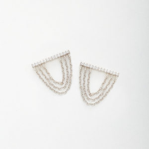 Chloe Short Bar Earrings with Fringe