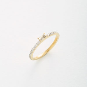 Asteria White Sapphire Stack Ring with Diamonds