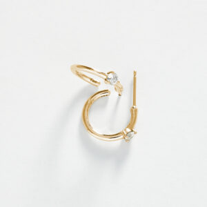 Huggie Earrings With Diamond